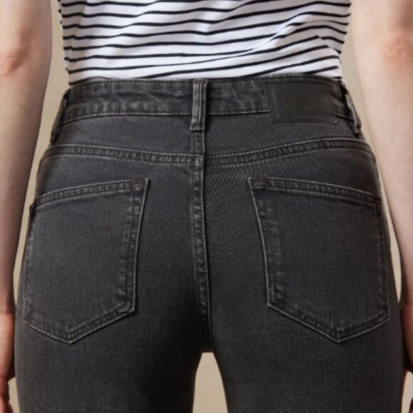 Frank & Oak Women's High Rise Jeans - Charcoal - Picture 3 of 11